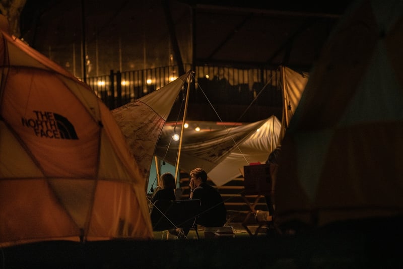 Campfire at night